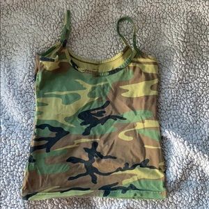 Camouflage spaghetti strap